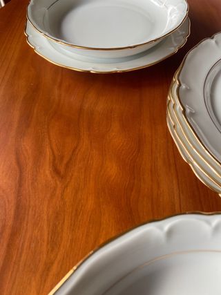 VAJILLA PORCELANA FRANCESA ANTIGUA LIMOGES