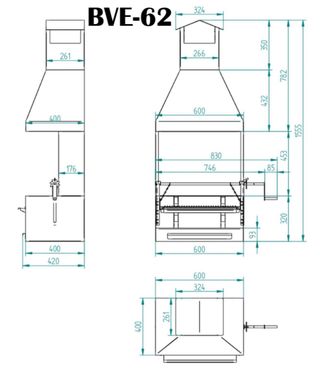 Barbacoa con caperuza