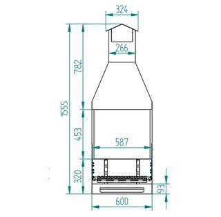 Barbacoa con caperuza