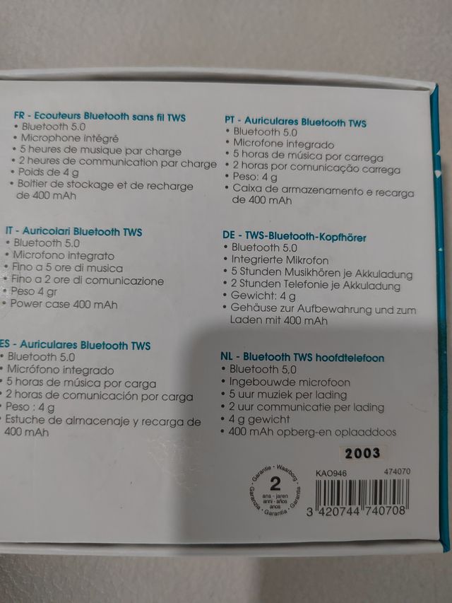 Auriculares Metronic Ecouteurs