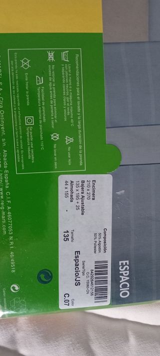 Sábanas Reig Martí cama 135cm