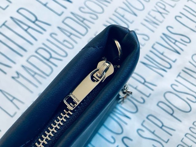 Bolso de Mano Azul Oscuro Parfois 27x20 CM