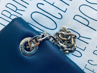 Bolso de Mano Azul Oscuro Parfois 27x20 CM