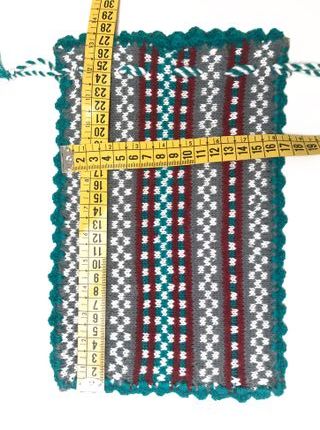 Bolsa de punto vintage realizada a mano