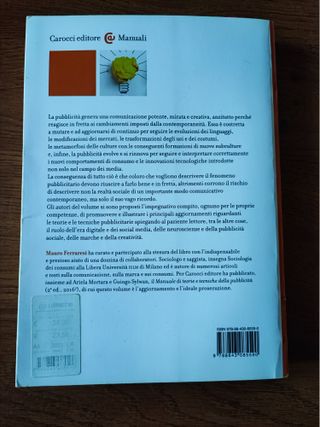 Libro "Pubblicità – Teorie e tecniche"- Ferraresi