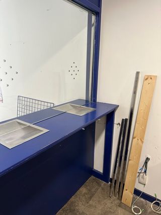 Mostrador con cristal de seguridad