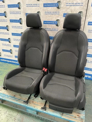 JUEGO ASIENTOS SEAT LEON 3 2015 FR CUERO TELA  