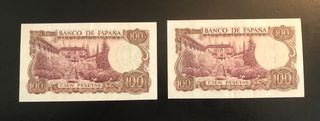 Billete de 100 pesetas nuevos