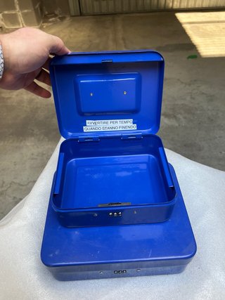 Set 2 Cassette di Sicurezza in Metallo Blu