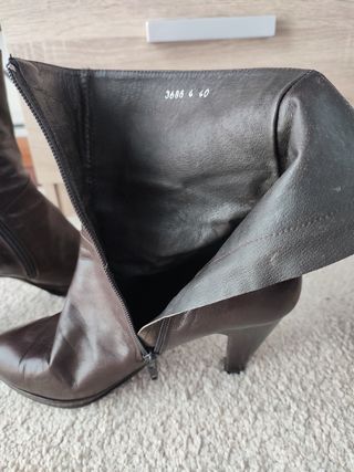 Botines piel marrón