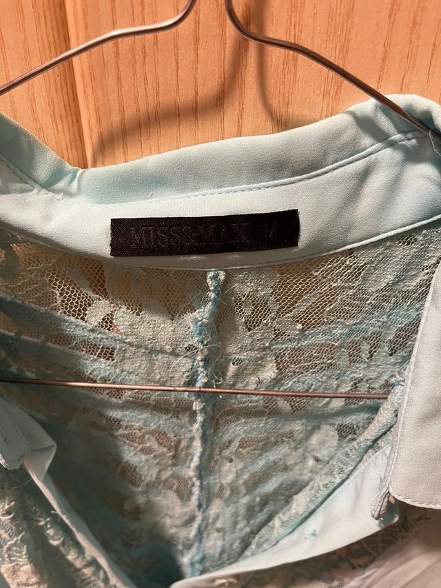 Camicia senza maniche turchese