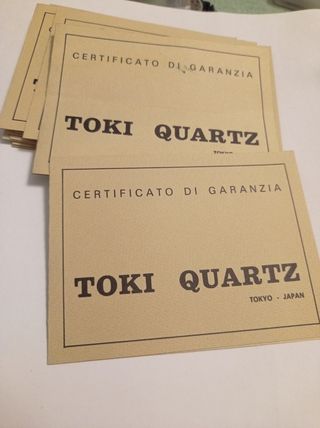 Garanzie vintage Toki
