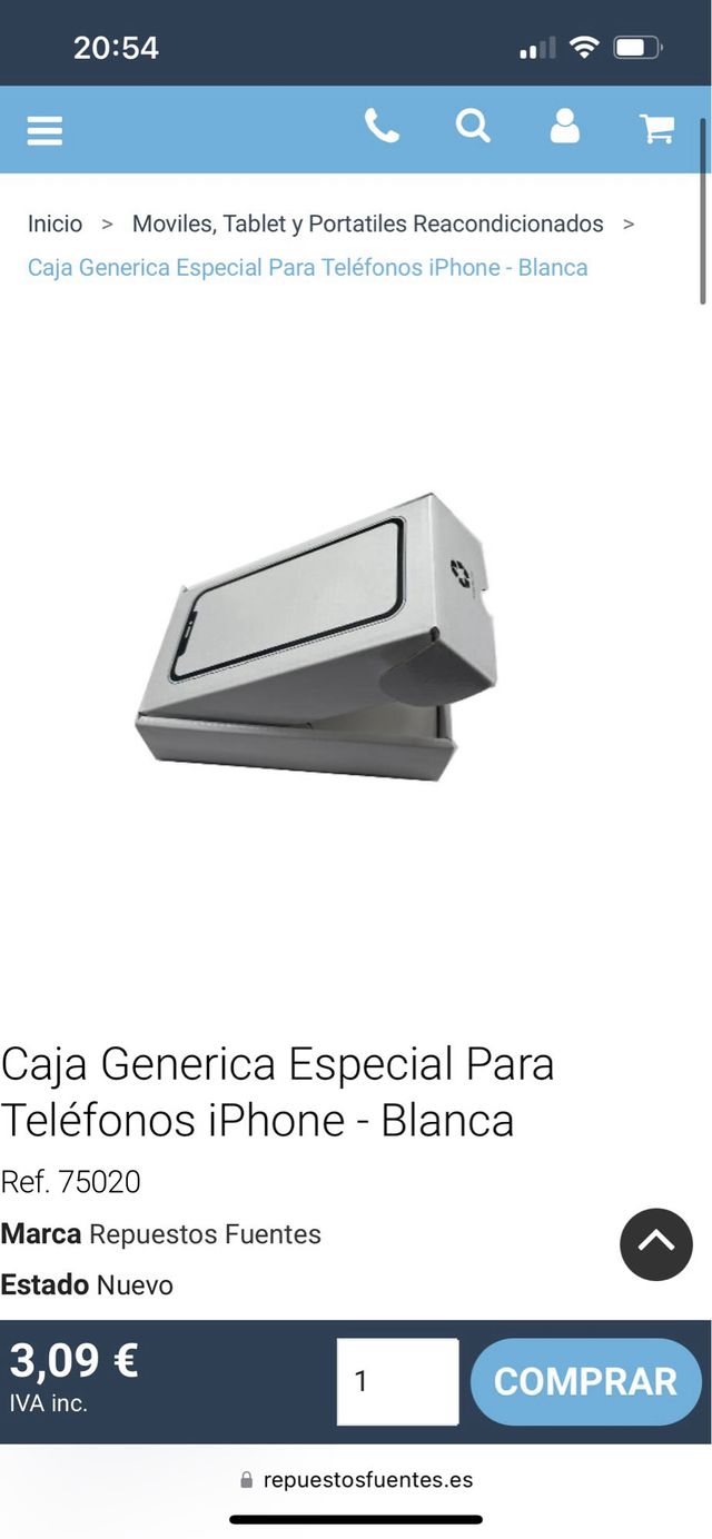 Caja generica telefono