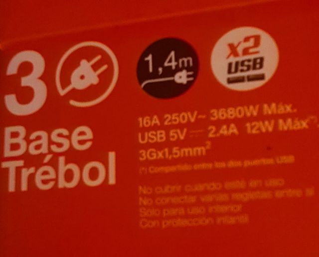 Alargadera cubo X3 y USB