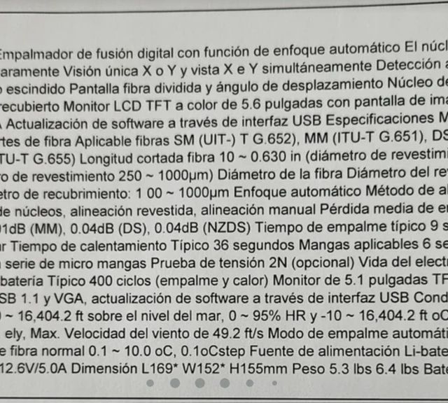 Fusionadora fibra óptica RUIYAN RY-F600P