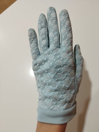 Guantes  vintage de primavera azul cielo