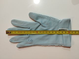 Guantes  vintage de primavera azul cielo