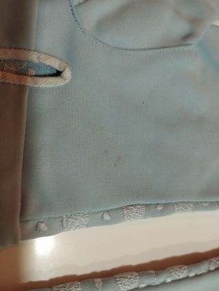 Guantes  vintage de primavera azul cielo