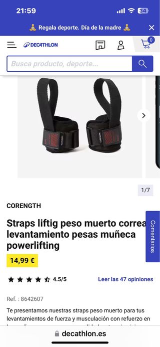 Straps peso muerto sin estrenar