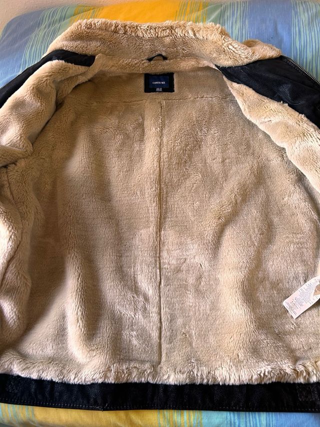CAZADORA PIEL Y FORRADA de CORTEFIEL