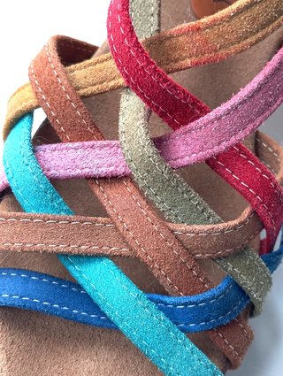 sandalias de piel tacón alto grueso