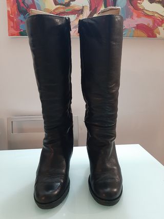 Botas altas de piel talla 37