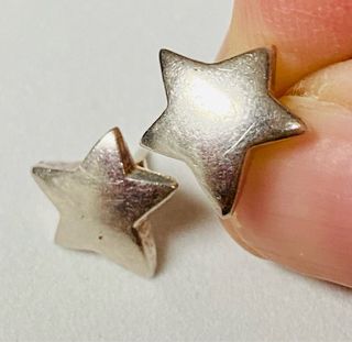 Pendientes de estrellas en plata de ley 925