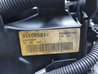 Motor N47D20A  Bmw Serie 1 (E87 LCI, Versión y_879