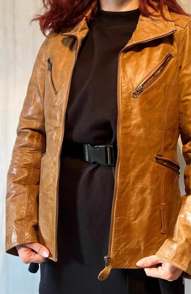 Giacca vintage donna in vera pelle