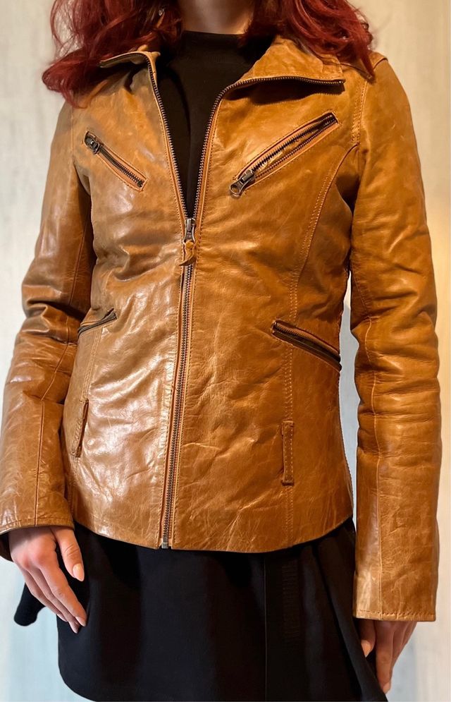 Giacca vintage donna in vera pelle
