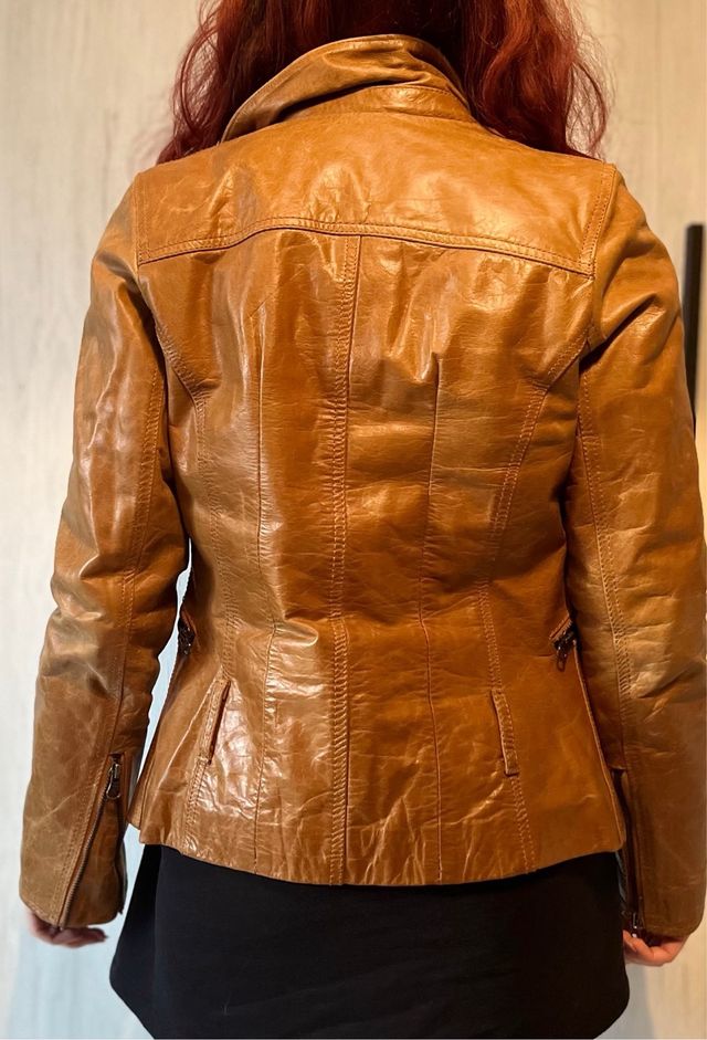 Giacca vintage donna in vera pelle