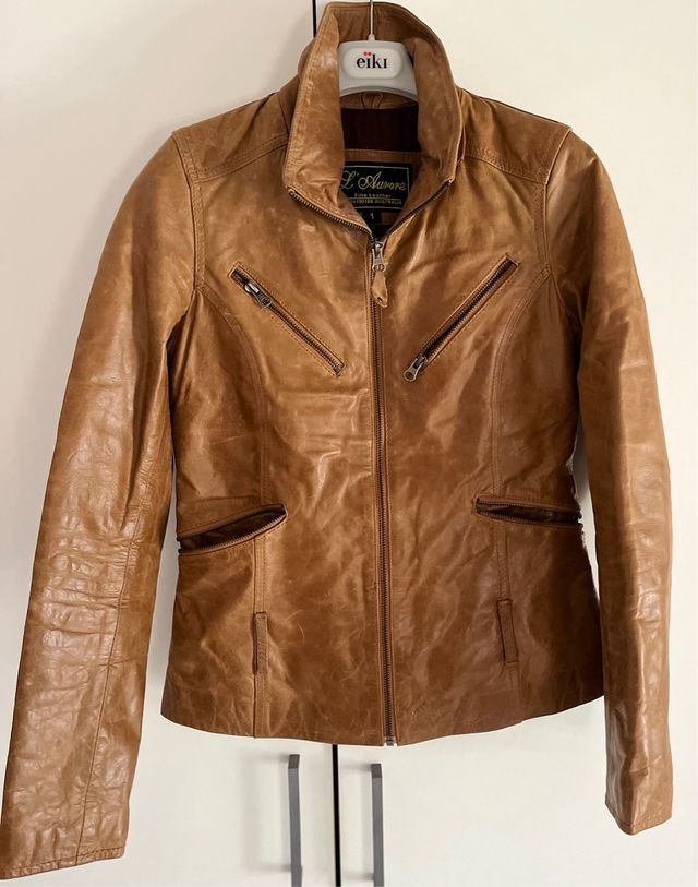 Giacca vintage donna in vera pelle