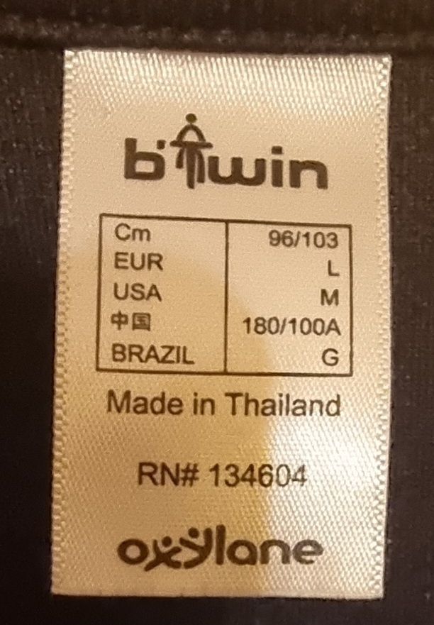 chaqueta ciclismo btwin talla L