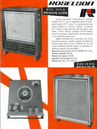 ALTAVOZ ROSELSON REGIUS LUXE 15 RB