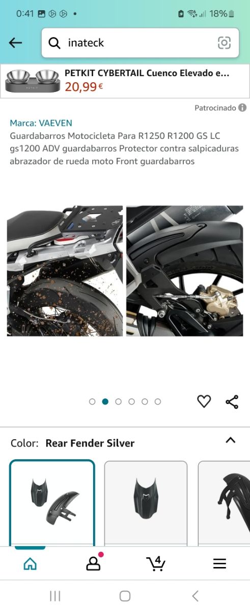 Guardabarros para BMW r1200gs