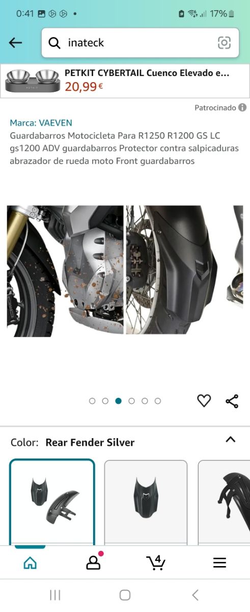 Guardabarros para BMW r1200gs