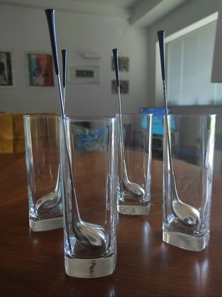 4 drink coolers golf clubs vintage