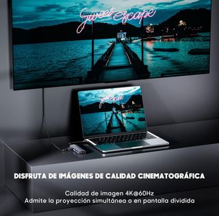 Hub USB tipo C 5 en 1 NUEVO (EOKEX)