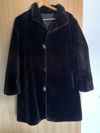 Abrigo reversible piel, rebajado