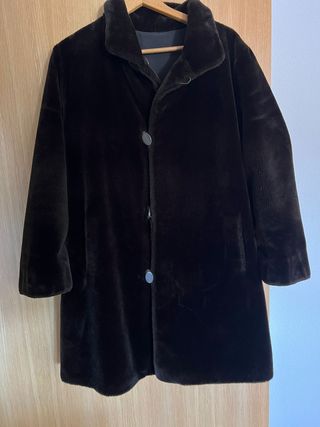 Abrigo reversible piel, rebajado