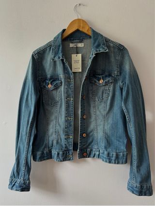 Cazadora azul medio de mango