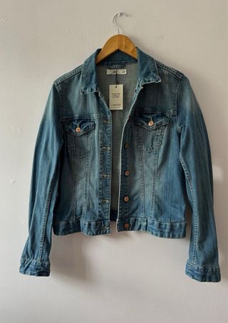 Cazadora azul medio de mango