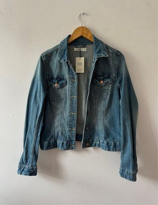 Cazadora azul medio de mango