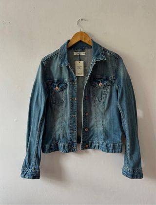 Cazadora azul medio de mango