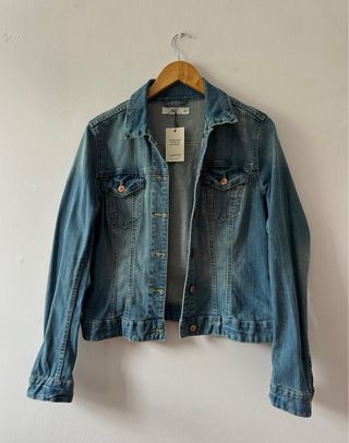 Cazadora azul medio de mango