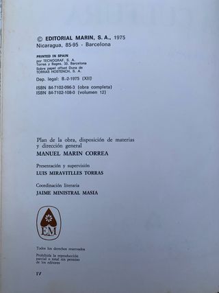 Enciclopedia Formativa Marin año 1975.