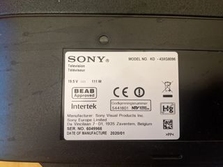 Sony KD43XG8096 componentes