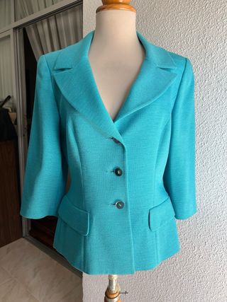 Americana entallada turquesa