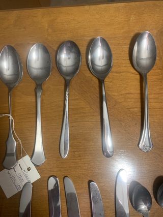 28 piezas cuberteria acero inoxidable