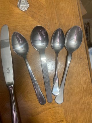 28 piezas cuberteria acero inoxidable